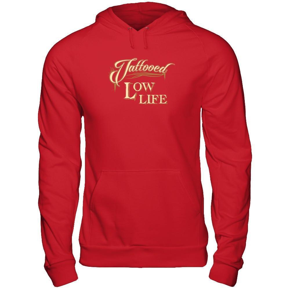 Tattooed Low Life-T-Shirt & Tank Top-Pullover Hoodie-Red