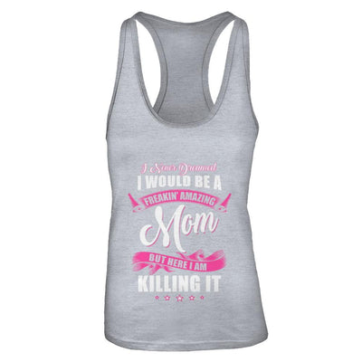 Funny Freakin Amazing Mom Wife Mothers Day Gift-T-Shirt & Tank Top-Women's Ideal Racerback Tank-Heather Grey