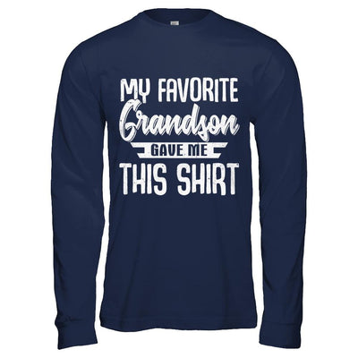 My Favorite Grandson Gave Me This-T-Shirt & Hoodie-Long Sleeve T-Shirt-Navy