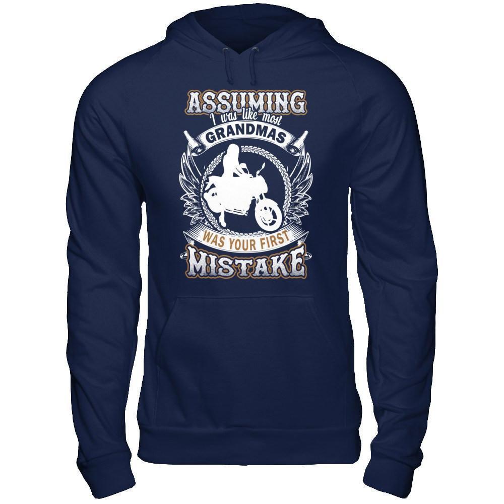Assuming I Was Like Most Grandmas Was You First Mistake-T-Shirt & Hoodie-Pullover Hoodie-Navy