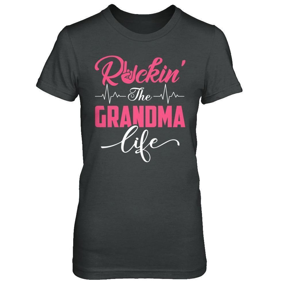 Rockin' The Grandma Life-T-Shirt & Hoodie-Women's T-Shirt-Dark Heather