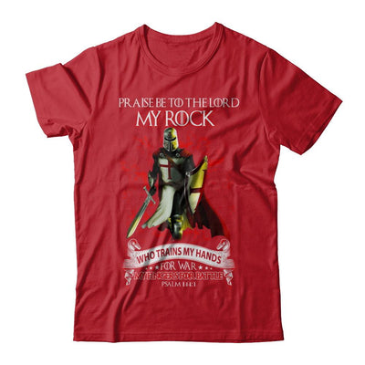 Praise The Lord My Rock Who Trains My Hands For War-T-Shirt & Hoodie-Classic T-Shirt-Red