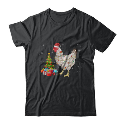 Vintage Chicken Merry Christmas Light Led-T-Shirt & Hoodie-Classic T-Shirt-Black