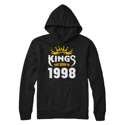 Kings Are Born In 1998 Birthday Gift-T-Shirt & Hoodie-Pullover Hoodie-Black