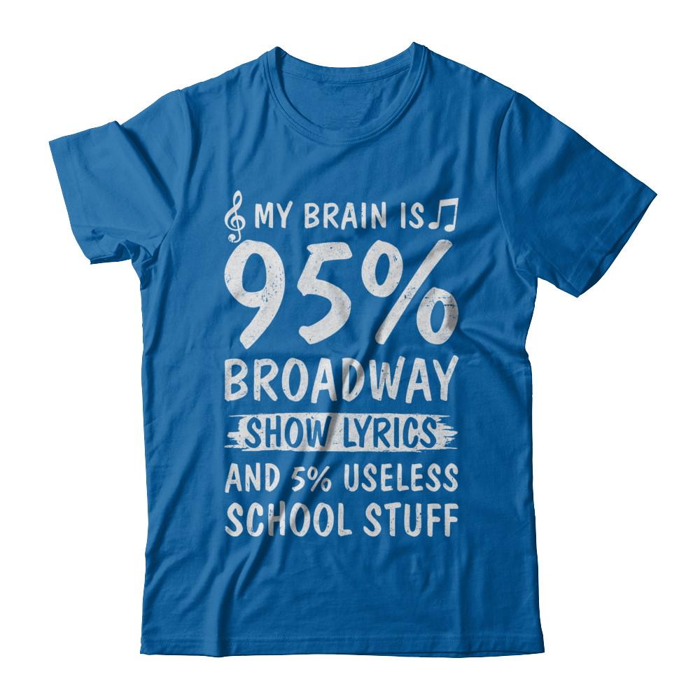 My Brain Is 95% Broadway Show Lyrics 5% Useless-T-Shirt & Hoodie-Classic T-Shirt-Royal