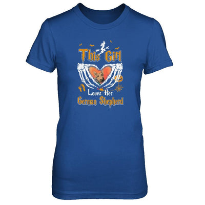 This Girl Love Her Dog German Shepherd Halloween-T-Shirt & Tank Top-Women's T-Shirt-Royal