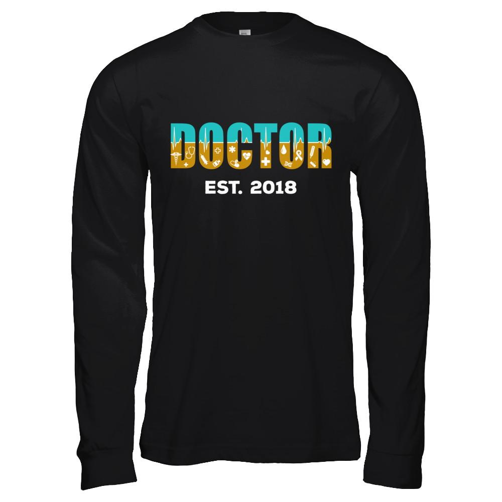 Medical School Graduation Doctor 2018-T-Shirt & Hoodie-Long Sleeve T-Shirt-Black