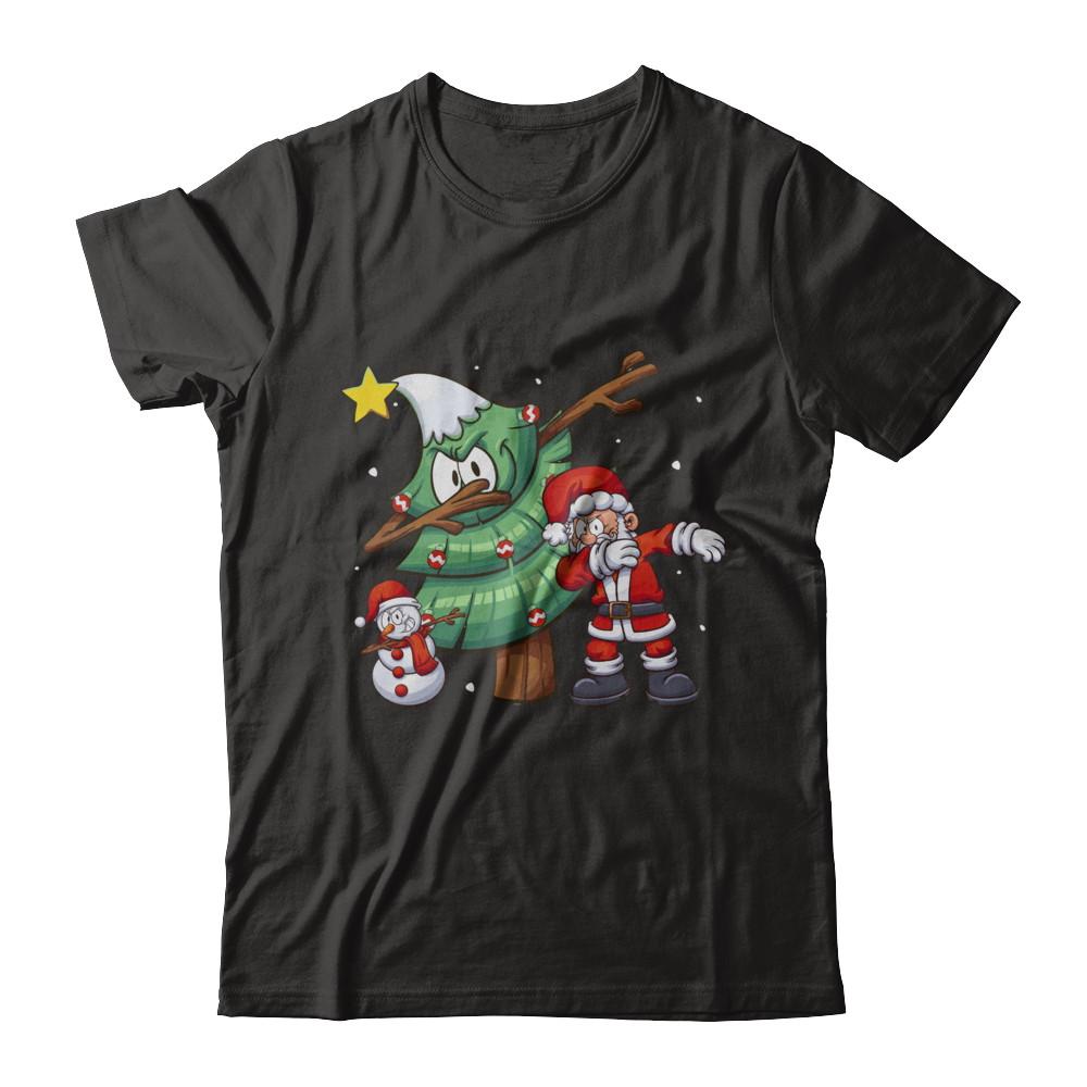 Dabbing Santa Through The Snow-T-Shirt & Sweatshirt-Premium T-Shirt-Black