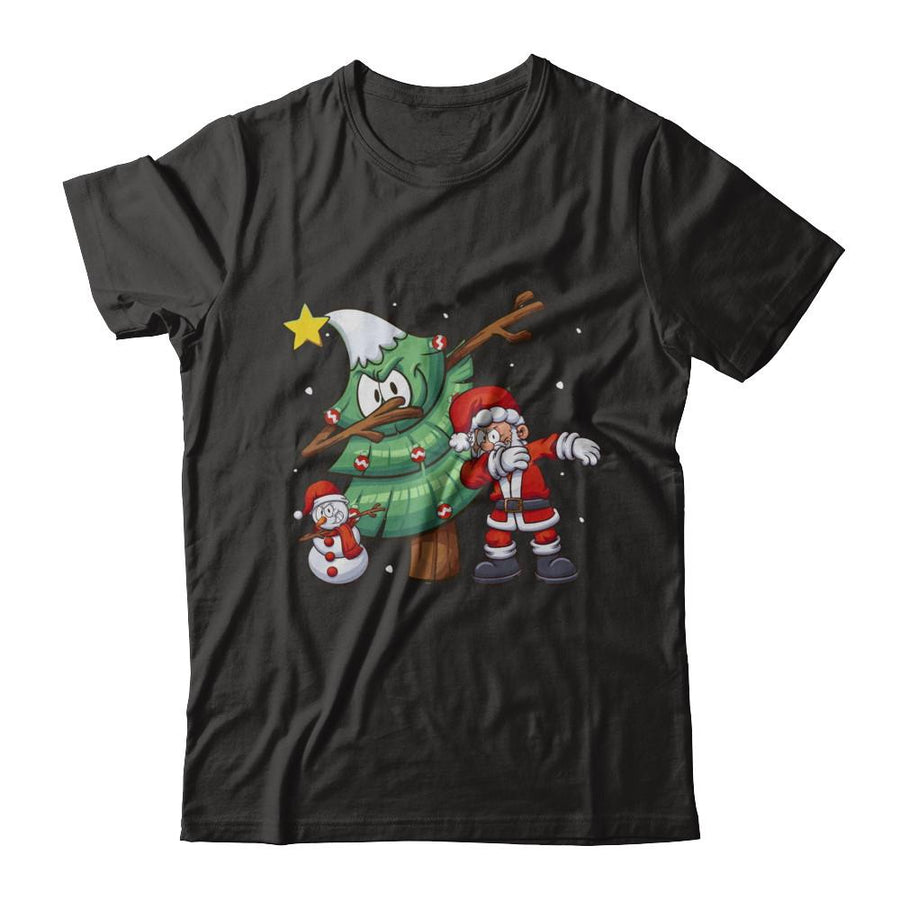 Dabbing Santa Through The Snow-T-Shirt & Sweatshirt-Premium T-Shirt-Black