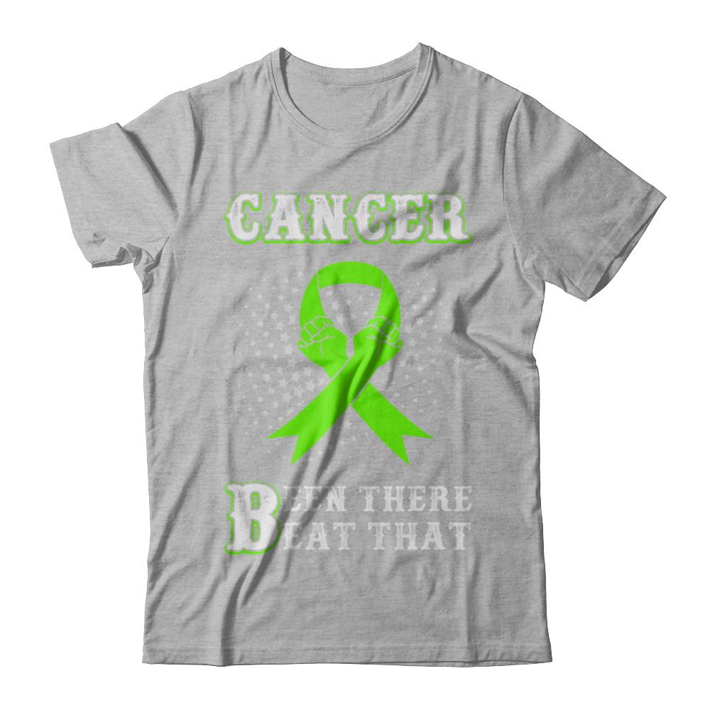 Liver Cancer Been There Beat That Awareness Green Ribbon-T-Shirt & Hoodie-Premium T-Shirt-Heather Gray