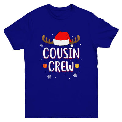 Cousin Crew Reindeer Matching Family Christmas Youth-Youth Shirt-Youth T-Shirt-Navy