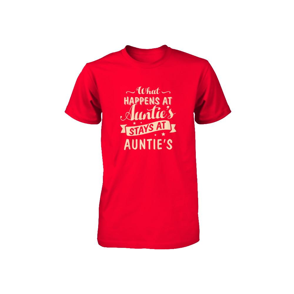 What Happens At Auntie's Stays At Auntie's Youth-Youth Shirt-Youth T-Shirt-Red