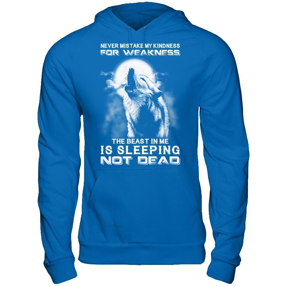 The Wolves The Beast In Me Is Sleeping Not Dead-T-Shirt & Hoodie-Pullover Hoodie-Royal