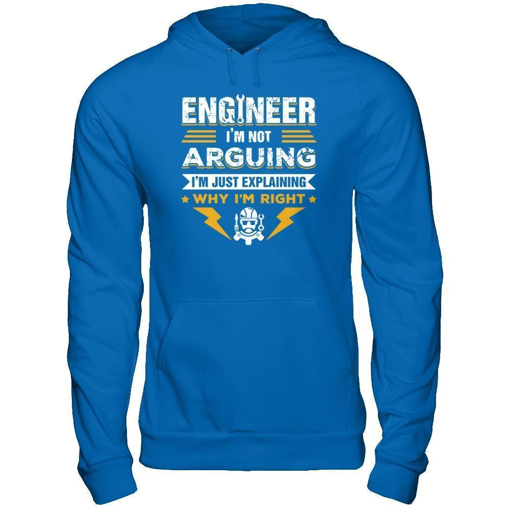 Engineer I'm Not Arguing I'm Just Explaining Why I'm Right-T-Shirt & Hoodie-Pullover Hoodie-Royal