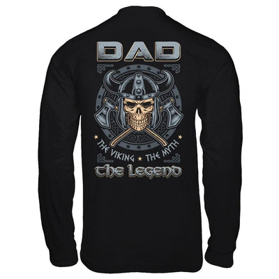 Dad The Viking The Myth The Legend-T-Shirt & Hoodie-Long Sleeve T-Shirt-Black