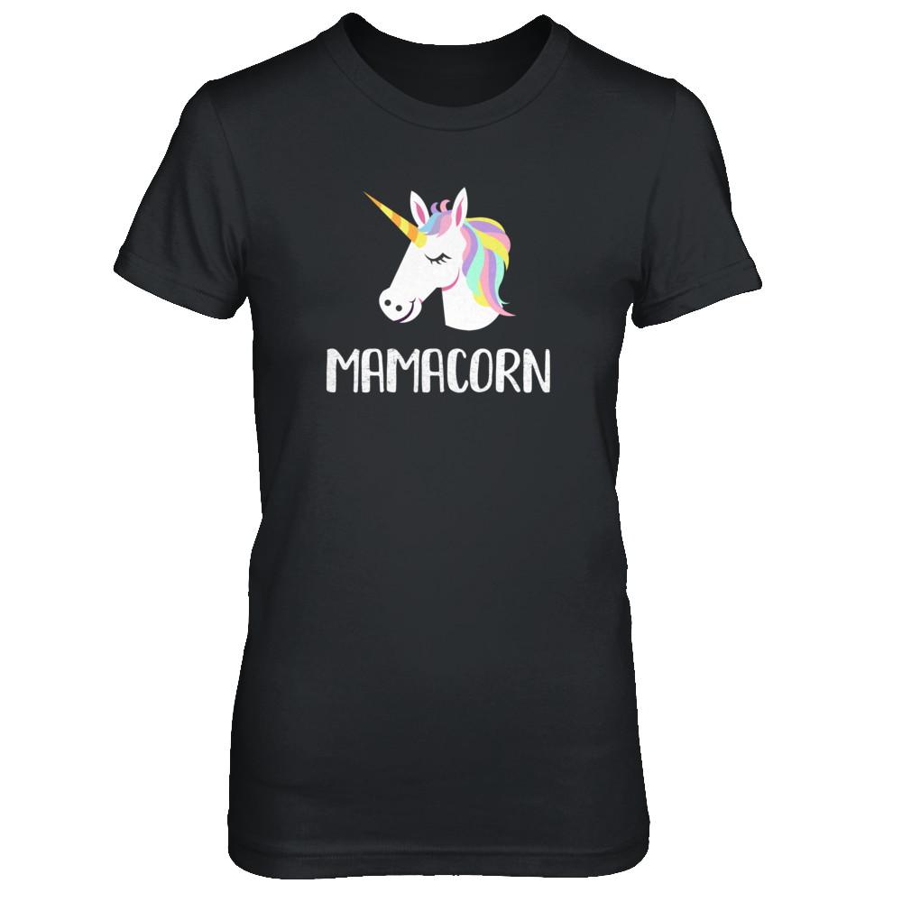 Unicorn Mom And Baby Mamacorn Mama Mother Day Gift-T-Shirt & Tank Top-Women's T-Shirt-Black