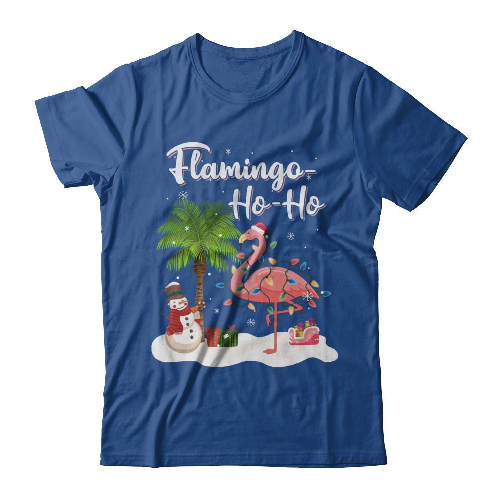 Flamingo Ho Ho Merry Christmas Gifts-T-Shirt & Hoodie-Classic T-Shirt-Royal