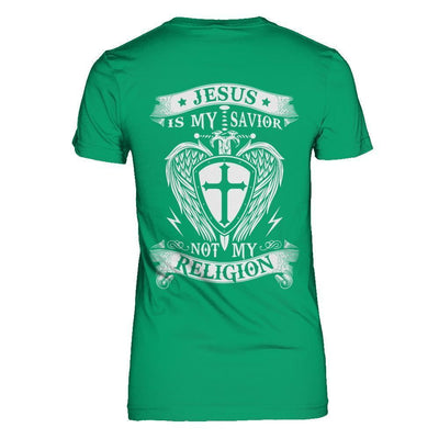 Knight Templar Jesus Is My Savior Not My Religion-T-Shirt & Hoodie-Women's T-Shirt-Irish Green
