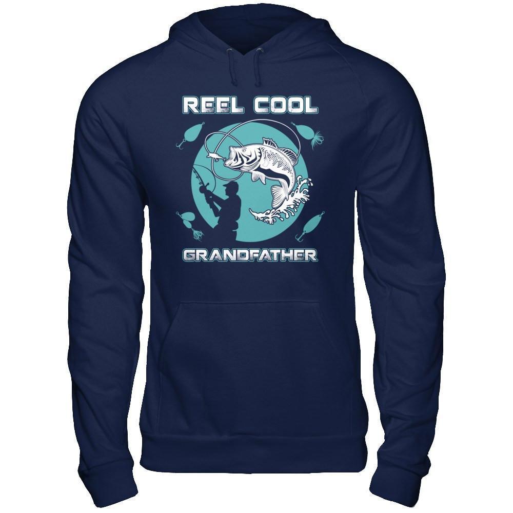 Reel Cool Grandfather-T-Shirt & Hoodie-Pullover Hoodie-Navy