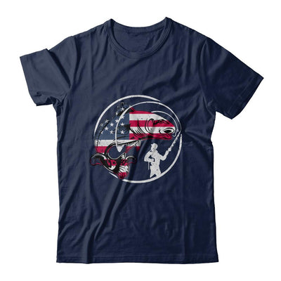 American Flag Fishing Vintage 4Th July Gifts-T-Shirt & Hoodie-Classic T-Shirt-Navy