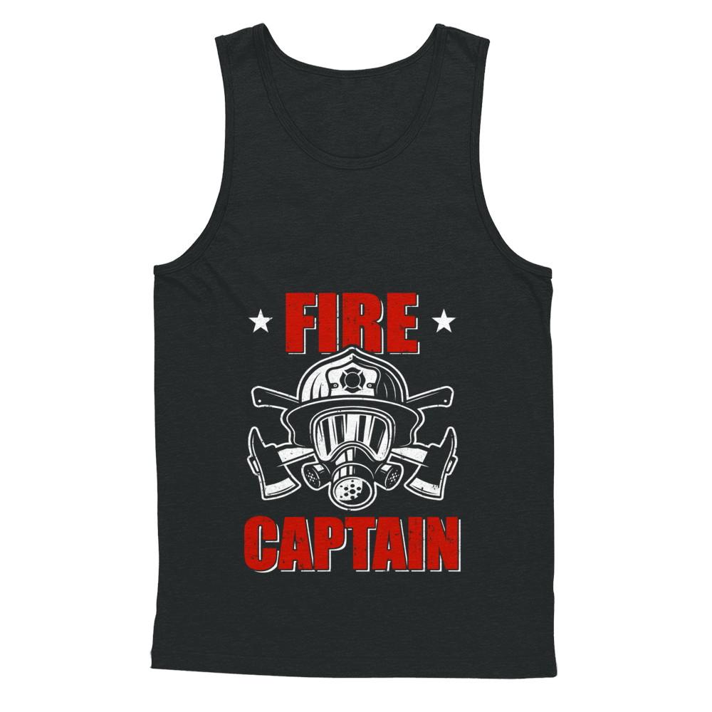 Fire Captain Fireman Dad Firefighter Gift-T-Shirt & Hoodie-Unisex Tank-Black