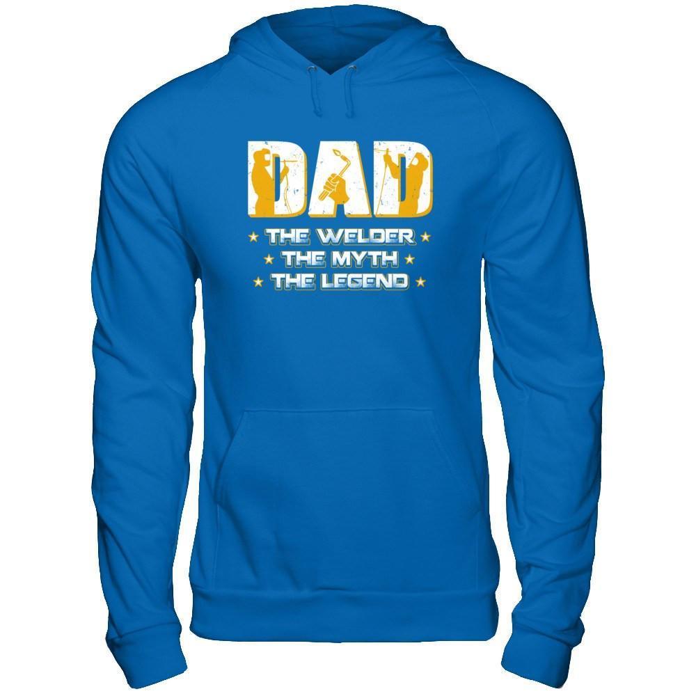 Dad The Welder The Myth The Legend-T-Shirt & Hoodie-Pullover Hoodie-Royal