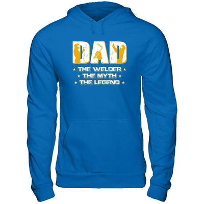 Dad The Welder The Myth The Legend-T-Shirt & Hoodie-Pullover Hoodie-Royal