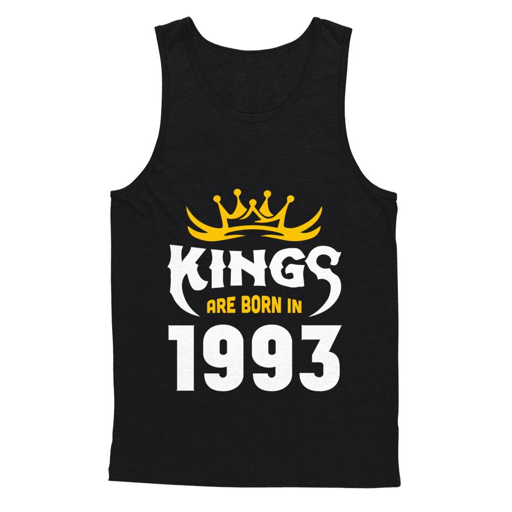 Kings Are Born In 1993 Birthday Gift-T-Shirt & Hoodie-Unisex Tank-Black