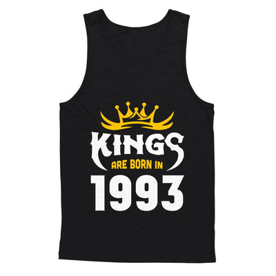 Kings Are Born In 1993 Birthday Gift-T-Shirt & Hoodie-Unisex Tank-Black