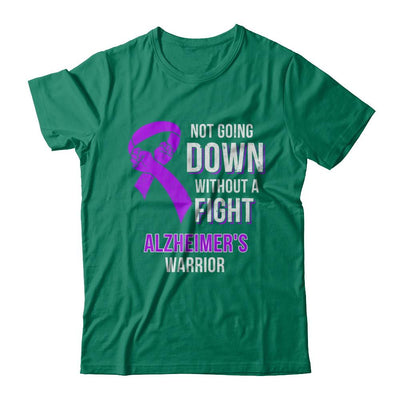 Not Going Down Without A Fight Alzheimer's Warrior-T-Shirt & Hoodie-Classic T-Shirt-Kelly Green