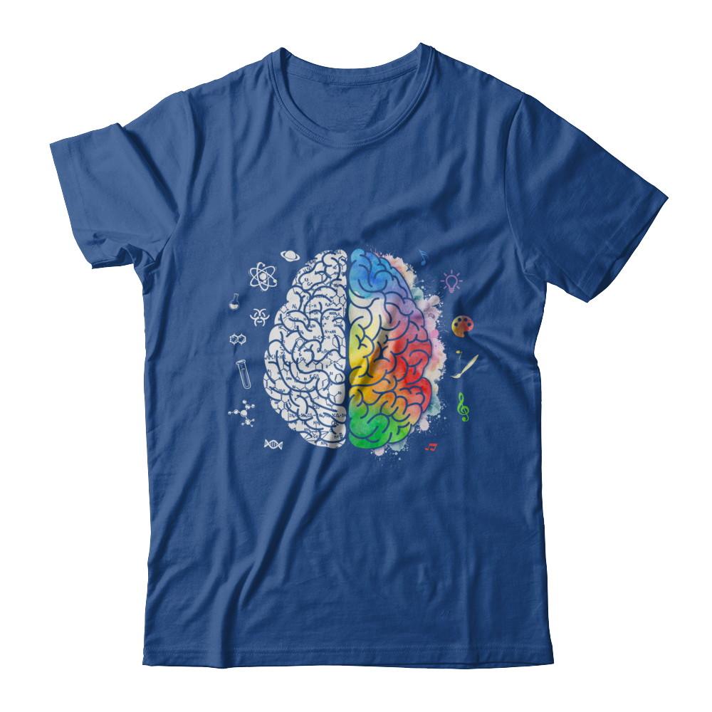 Colorful Brain Chemistry Science And Art-T-Shirt & Hoodie-Classic T-Shirt-Royal
