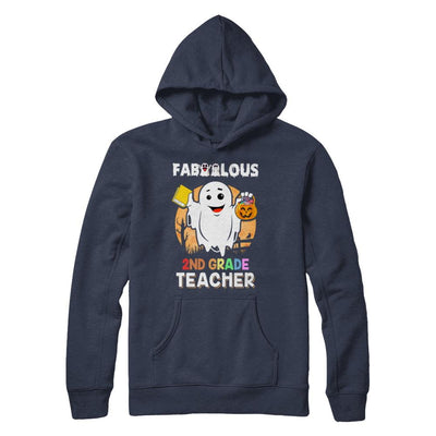 Faboolous Fabulous 2nd Grade Teacher Halloween-T-Shirt & Hoodie-Pullover Hoodie-Navy