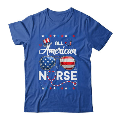 4th Of July All American Nurse Independence Day-T-Shirt & Tank Top-Classic T-Shirt-Royal