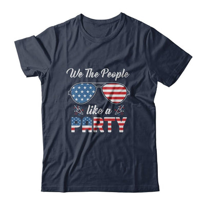 4th Of July We The People Like To Party Funny Patriotic-T-Shirt & Tank Top-Classic T-Shirt-Navy