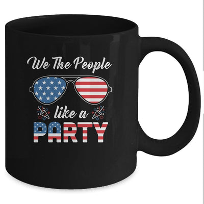 4th Of July We The People Like To Party Funny Patriotic Mug-Coffee Mug-Mug-Black