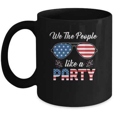 4th Of July We The People Like To Party Funny Patriotic Mug-Coffee Mug-Mug-Black