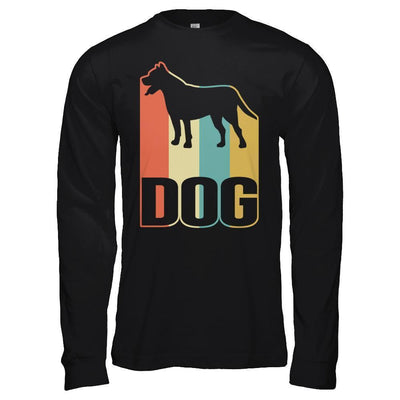Classic Vintage Retro Style Dog-T-Shirt & Hoodie-Long Sleeve T-Shirt-Black