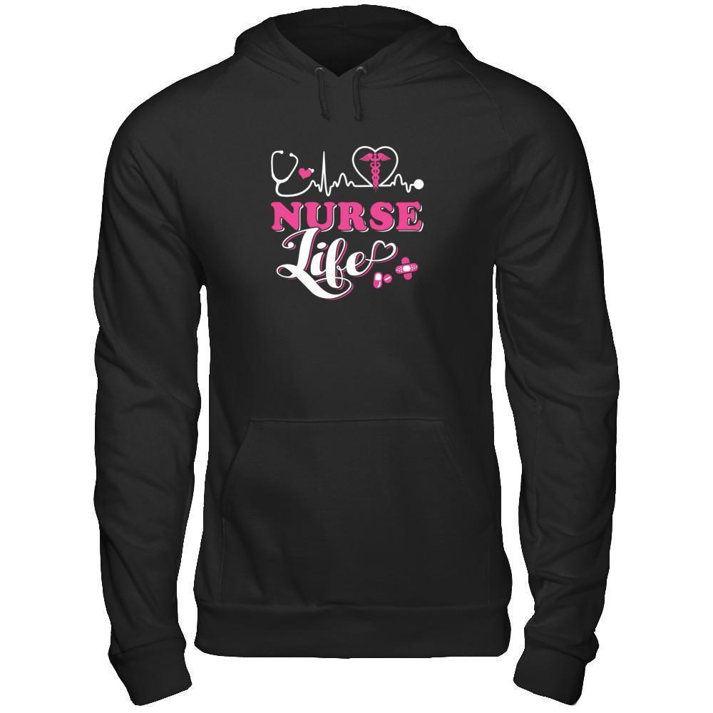 Nurse Life Lover-T-Shirt & Tank Top-Pullover Hoodie-Black
