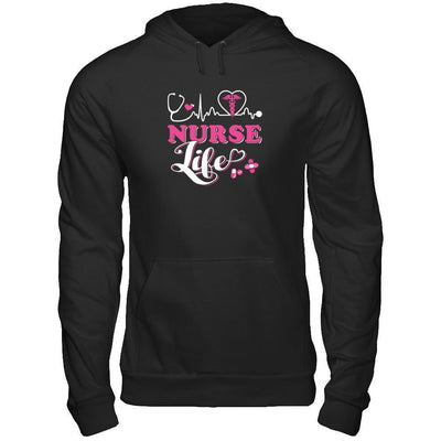 Nurse Life Lover-T-Shirt & Tank Top-Pullover Hoodie-Black