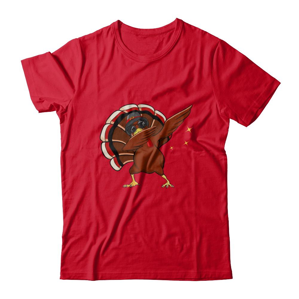 Dabbing Turkey Funny Thanksgiving-T-Shirt & Sweatshirt-Premium T-Shirt-Red