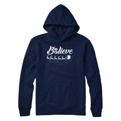 Believe Best Santa Christmas Gifts-T-Shirt & Sweatshirt-Pullover Hoodie-Navy