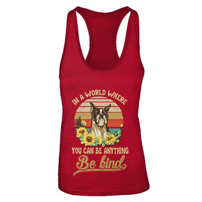 In A World Where You Can Be Anything Be Kind Boxer Sunflow-T-Shirt & Tank Top-Women's Ideal Racerback Tank-Red