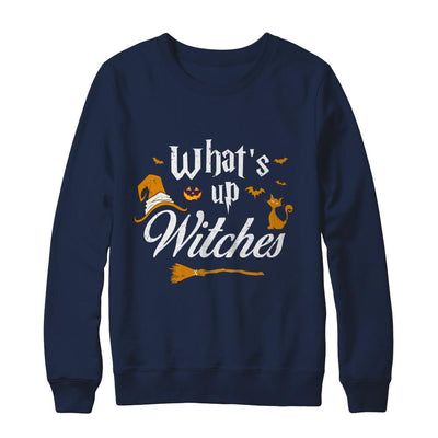 What's Up Witches-T-Shirt & Sweatshirt-Crewneck Sweatshirt-Navy