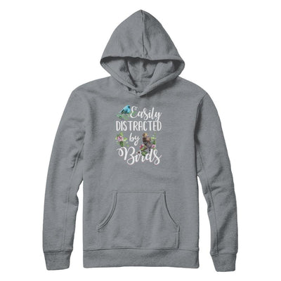 Easily Distracted By Birds-T-Shirt & Tank Top-Pullover Hoodie-Light Steel
