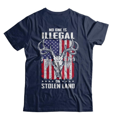 No One Is Illegal On Stolen Land Immigrants-T-Shirt & Hoodie-Classic T-Shirt-Navy