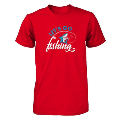 Let's Go Fishing Shark Lovers-T-Shirt & Tank Top-Premium T-Shirt-Red