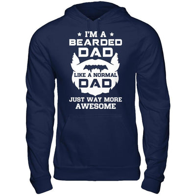 I'm A Bearded Dad Like A Normal Dad-T-Shirt & Hoodie-Pullover Hoodie-Navy
