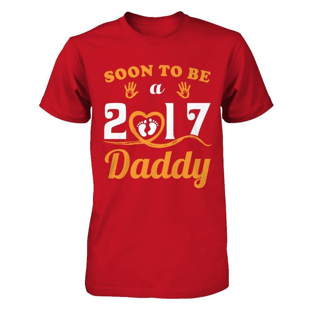 Soon To Be A Daddy Since 2017-T-Shirt & Hoodie-Classic T-Shirt-Red