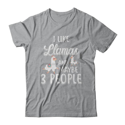 I Like Llamas And Maybe 3 People-T-Shirt & Hoodie-Classic T-Shirt-Sport Grey