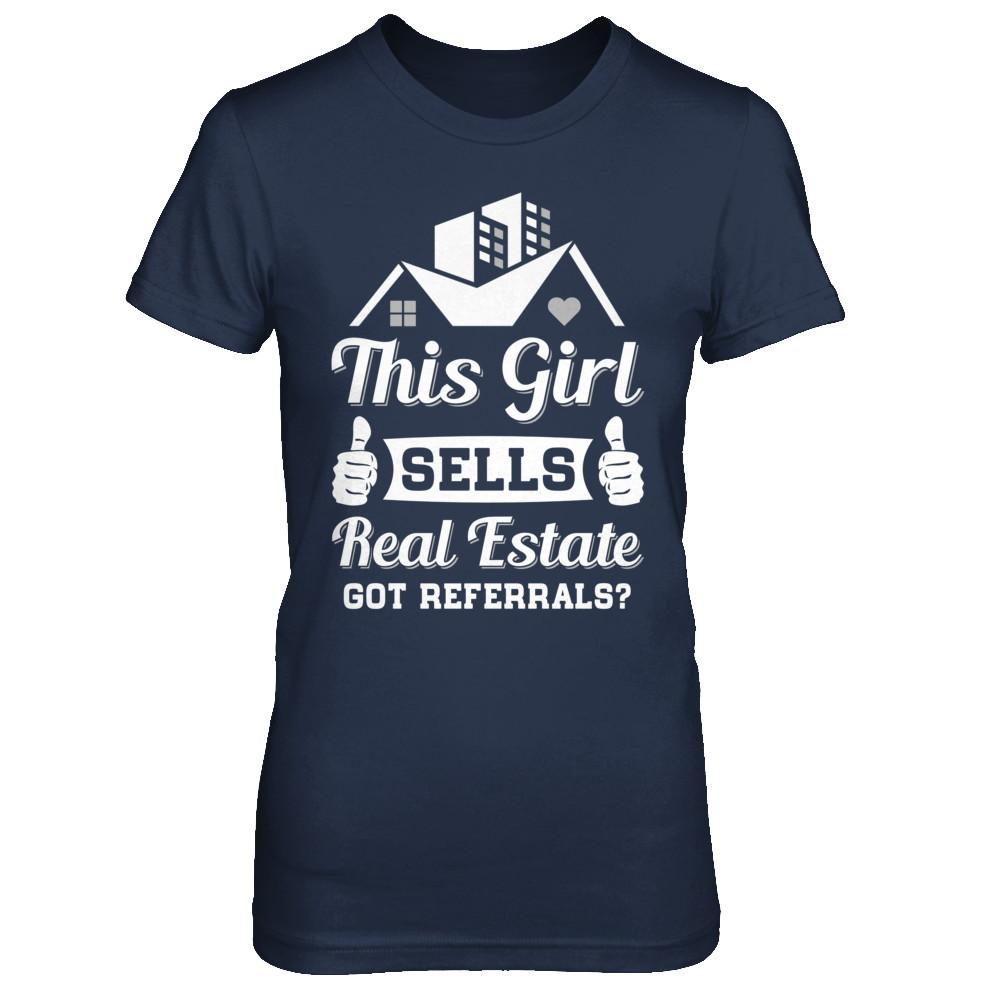 This Girl Sells Real Estate-T-Shirt & Hoodie-Women's T-Shirt-Navy